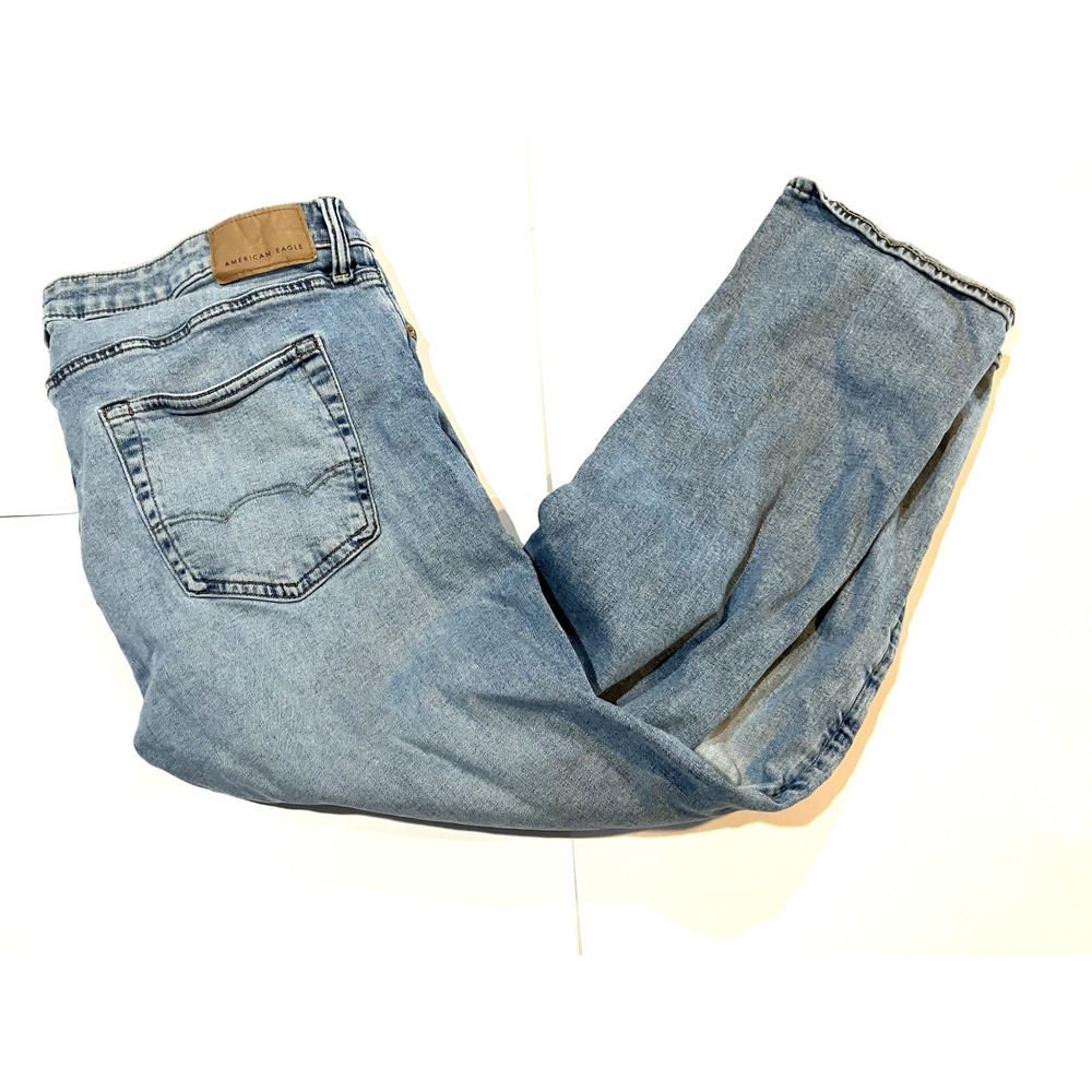 American Eagle Jeans Mens 36x30 (Fits 35x28) Light Wash Original Bootcut